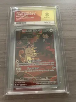 ACE 8 Pokemon Card TCG Team Rocket's Meowth 203/182 Destined Rivals - Image 1