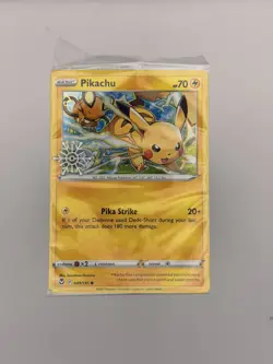 Pikachu 2023 Holiday Snowflake Stamp Promo Pokemon Card 049/195 Sealed (holo) - Image 1
