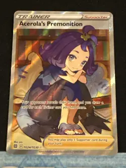 Acerola's Premonition 2022 Brilliant Stars TG24/TG30 Trainer Gallery Pokemon - Image 1