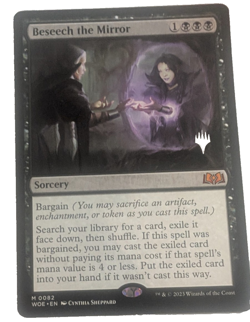 Beseech the Mirror Promo Pack: Wilds of Eldraine Regular Planeswalker Stamp - Image 1