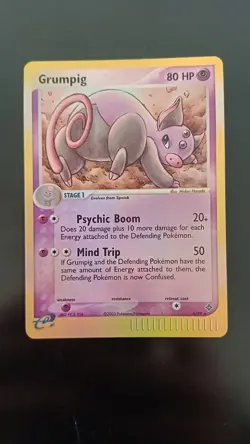 POKEMON GRUMPIG REVERSE HOLO EX DRAGON 6/97 ENG NM NO GOLDSTAR CRYSTAL CHARIZARD - Image 1