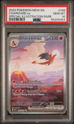 2023 POKEMON MEW EN-151 #199 CHARIZARD ex PSA 10 - Image 1