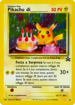 Pokemon Promo 24 Compleanno di Pikachu promo foil (IT) -NEAR MINT- - Image 1