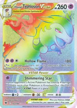 Pokemon Sword and Shield Astral Radiance 193/189 Hisuian Typhlosion VSTAR Rar... - Image 1