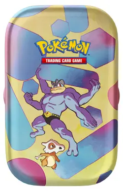 Pokemon Scarlatto e Violetto 151 MEW Mini Tin da Collezione Machamp e Cubone ... - Image 1
