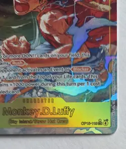 One Piece OPTCG English Monkey D. Luffy OP15-119 SEC* Parallel - NM - Image 5
