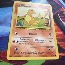 Pokemon TCG Charmander Base Set Card 46/102 MP Condition - Image 1