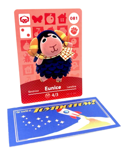 Animal Crossing Nintendo Amiibo - EUNICE #81 - Series 1 Authentic Card - Image 1