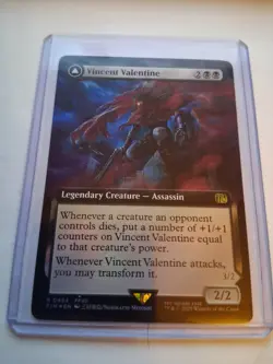 MTG FINAL FANTASY VINCENT VALENTINE (#454) EXTENDED ART RARE FOIL - Image 1