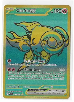 Chi-Yu ex 241/091 Paldean Fates Scarlet & Violet Hyper Rare Holo Pokemon TCG NM - Image 1