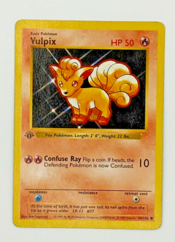 Pokemon Base Set Vulpix 68/102 1st Edition Shadowless LP-NM - Image 1