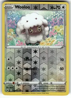Wooloo (153) 153/202 SWSH01: Sword & Shield Base Set LP Pokemon Card TCG - Image 1