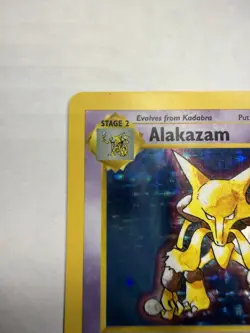 Pokemon Alakazam 1/102 Base Set Shadowless Holo Rare 80 HP English - Image 5
