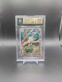 MEOWTH 2025 Pokemon -Phantasmal Flames Holo Illustration Rare 106/094 BGS 9.5 - Image 1