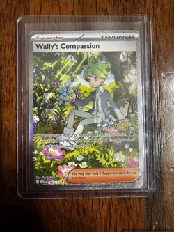 Pokemon Wally's Compassion 186/132 Mega Evolution Illustration Rare Holo - Image 1