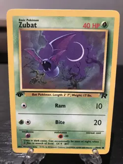 Pokemon TCG Zubat Team Rocket 70/82 Regular 1st Edition Common LP - Image 1