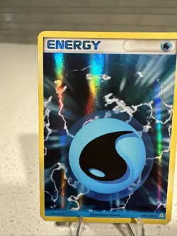 Pokemon TCG Water Energy 107/110 Holo Rare - Image 5