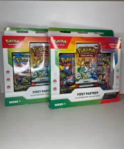 Pokemon - 2x First Partner Illustration Collection - Series 1 - In Hand ✅ - Image 1