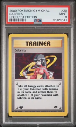 2000 Pokemon Gym Challenge Sabrina Holo-1st Edition PSA 9 #20 - Image 1