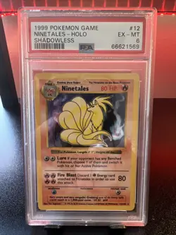 Pokemon TCG 1999 Ninetales #12/102 Shadowless Holo PSA 6 - Image 1