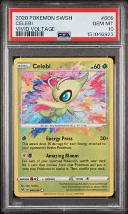 Pokemon Celebi Vivid Voltage Amazing Rare #009 PSA 10 Gem Mint - Image 1