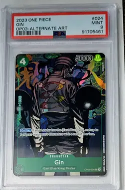 2023 GIN OP03 One Piece Alt Art PSA 9 MINT - Image 1