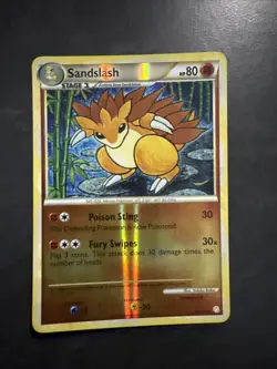 Pokemon SANDSLASH 29/123 REVERSE HOLO RARE | NEAR MINT | HGSS | 2010 - Image 1
