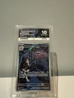 Pokemon TCG Destined Rivals: Team Rockets Weezing Card 199/182 Ace Graded 10 - Image 1