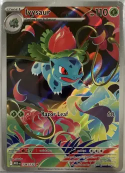 Mega Venusaur Ex & Ivysaur & Bulbasaur (Mega Evolution Stamped) Pokemon Cards - Image 4