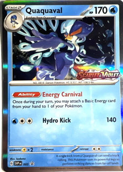 QUAQUAVAL - SVP 005 Scarlet & Violet Prerelease Promo Holo Rare Pokemon Card - Image 1