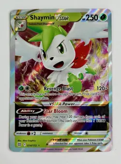 Shaymin VSTAR 2022 Pokemon SWSH Brilliant Stars Ultra Rare #014/172 * Near Mint - Image 1