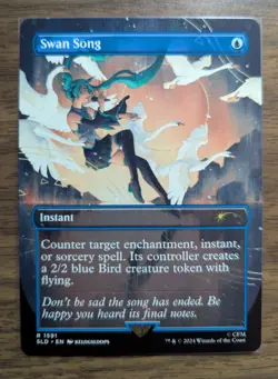 MTG Swan Song (1591) Non-Foil Hatsune Miku Secret Lair Drop NM - Image 1