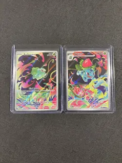 Me01: Mega Evolution Bulbasaur 133/132 Ivysaur 134/132 Illustration Rare Pokemon - Image 1