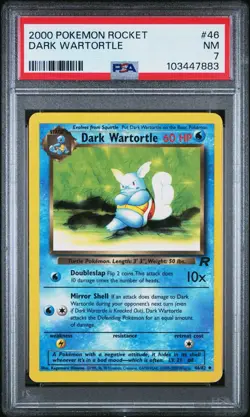 2000 POKEMON ROCKET 46 DARK WARTORTLE PSA 7 NEAR MINT - Image 1