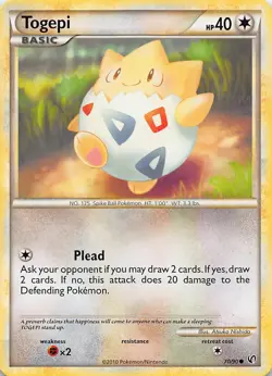 TOGEPI 70/90 C HGSS UNDAUNTED POKEMON HP - Image 1