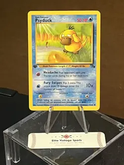 1999 Pokemon Psyduck Fossil 1st Ed #53 - Image 1