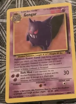 Pokemon TCG Gengar Fossil 20/62 NM - Image 1