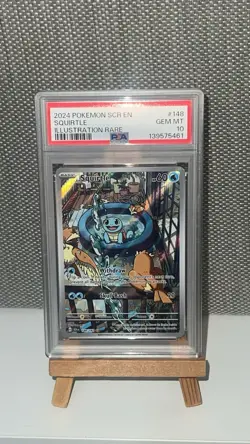 Pokemon TCG Squirtle Stellar Crown Illustration Rare Card 148/142 PSA 10 - Image 2