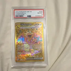 PSA 8 2023 Pokemon Charizard ex 228/197 SV03 Obsidian Flames Holo Hyper Rare - Image 1