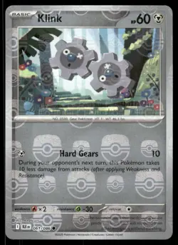 Pokemon Cards Klink 061/086 Reverse Holo MASTER BALL Black Bolt Scarlet & Violet - Image 1
