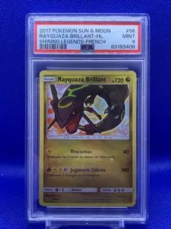 Pokemon Card Rayquaza Brillant Holo Shining Legends Psa Mint 9 56/73 POP 15 - Image 1
