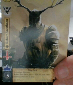 A Game Of Thrones 2.0 LCG Robert Baratheon Fan Art Promo Card - Image 1