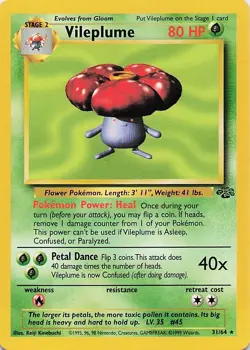 Vileplume (31) 31/64 Jungle Rare - Pokemon TCG - LP - Image 1