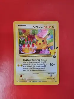 POKEMON TCG BIRTHDAY PIKACHU 24 BLACK STAR PROMO HOLO NM CELEBRATIONS - Image 1