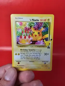 POKEMON TCG BIRTHDAY PIKACHU 24 BLACK STAR PROMO HOLO NM CELEBRATIONS - Image 3