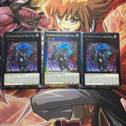 Yugioh! Playset 3x The Phantom Knights of Break Sword Collector Rare RA02-EN035 - Image 1