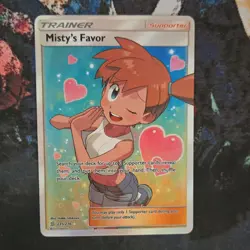 Pokemon Misty's Favor Full Art Holo Ultra Rare Trainer 235/236 Sm-Unified Minds - Image 1