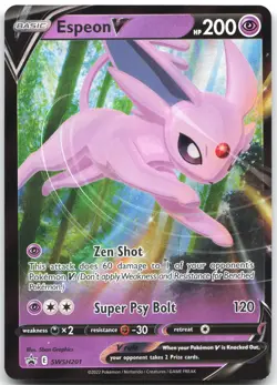 Espeon V SWSH201 Holo Promo Sword & Shield Promo Pokemon Near Mint - Image 1