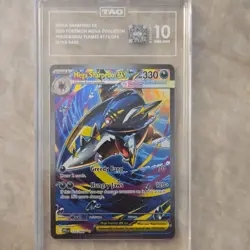 Mega Sharpedo ex 127/094 SIR Pokemon TCG Phantasmal Flames Gem Mint TAG 10 - Image 1