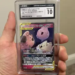 Pokemon TCG CGC Graded Card Lot Japanese GX Tag Team Togepi Cleffa Igglybuff - Image 1